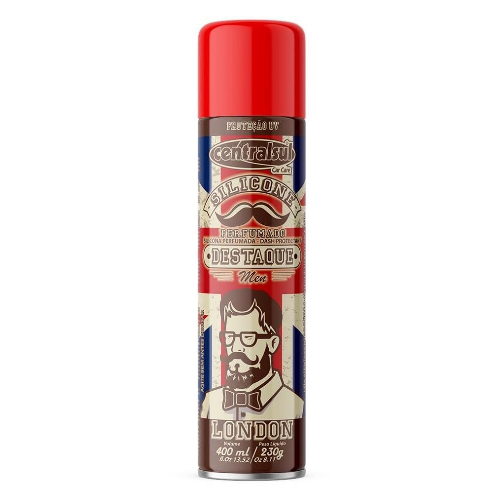 Silicone Spray Aerossol Destaque Men London 400ml Centralsul