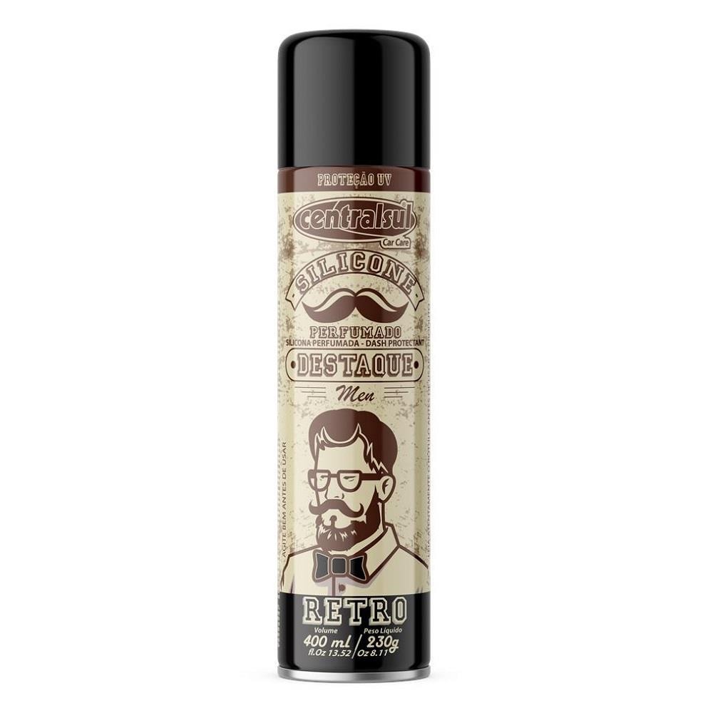 Silicone Spray Aerossol Destaque Men Retro 400ml Centralsul