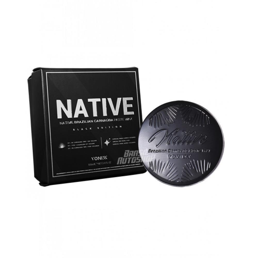 Cera de Carnaúba Para Carros Escuros Native Paste Wax Black Edition 100g Vonixx