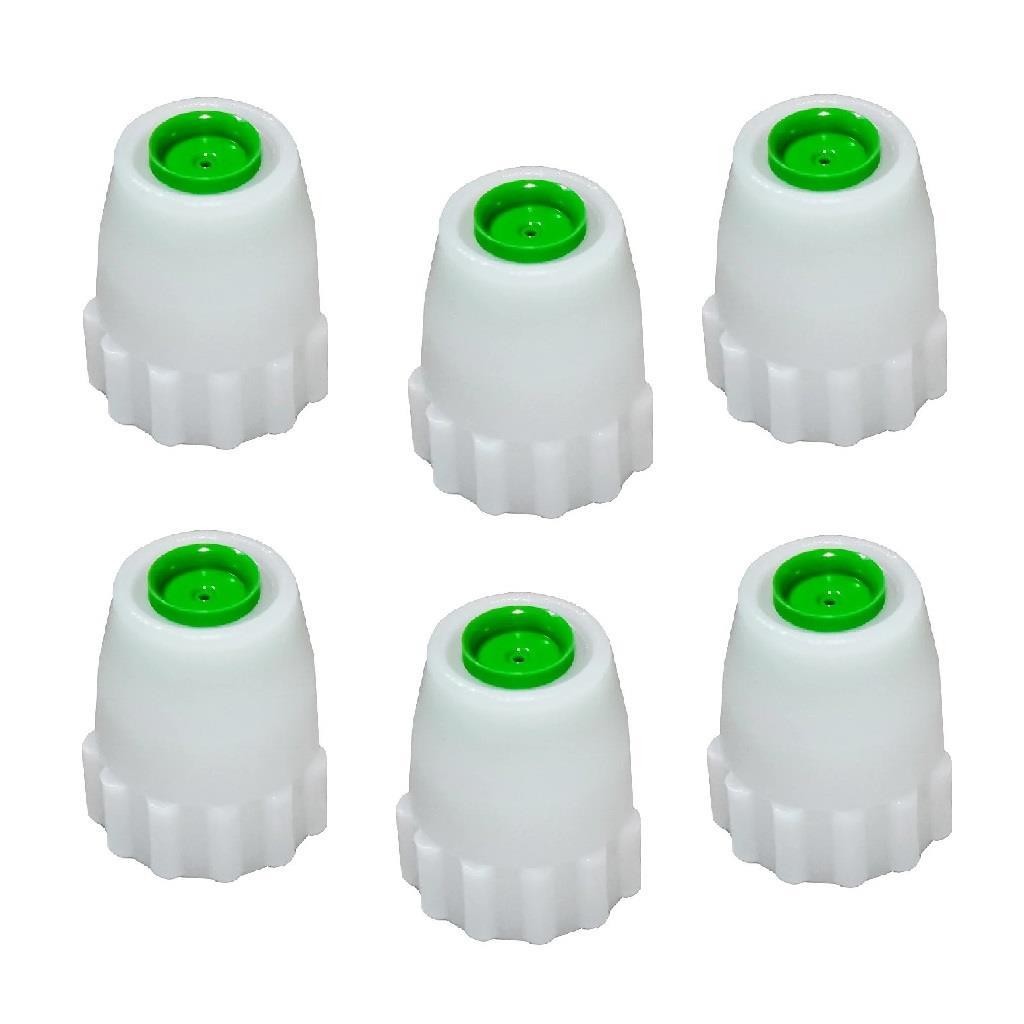 Kit 6 Capas de Bico com Pastilha para Pulverizador Guarany