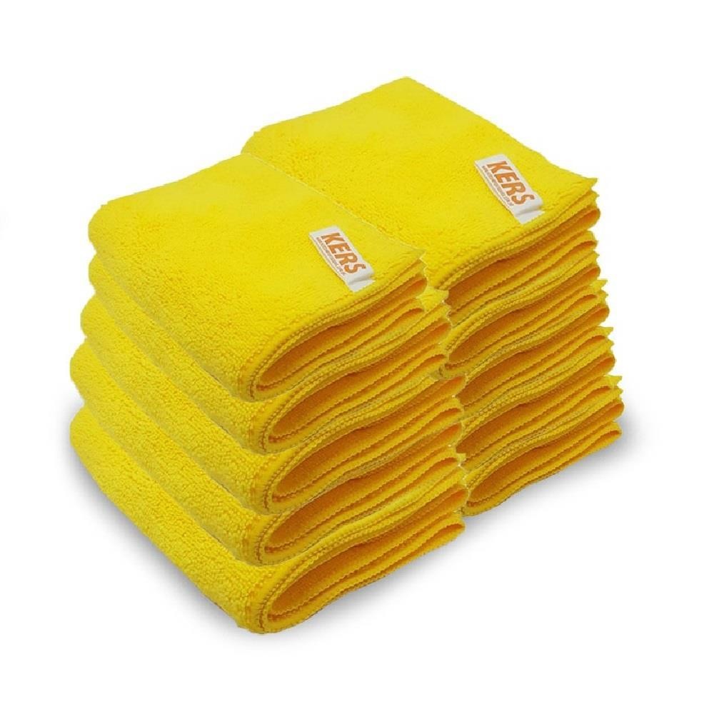 Kit 10 Flanelas de Microfibra 360gsm 40 x 60cm Kers