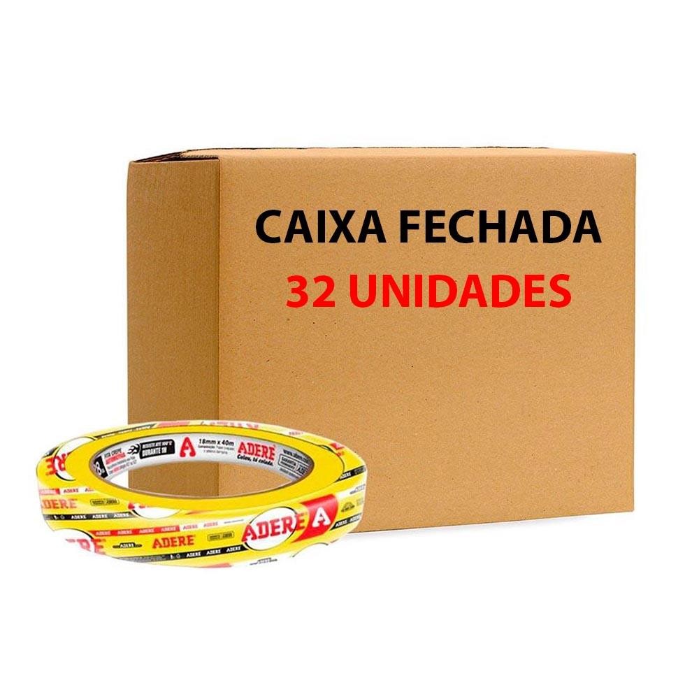 Kit 32 Fitas Crepe Automotivas amarela A128RA 18mm x 40m Adere