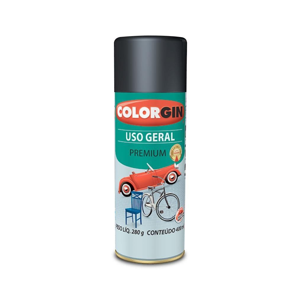 Tinta Spray Uso Geral 52001 Preto Rápido Brilhante 400ml Colorgin