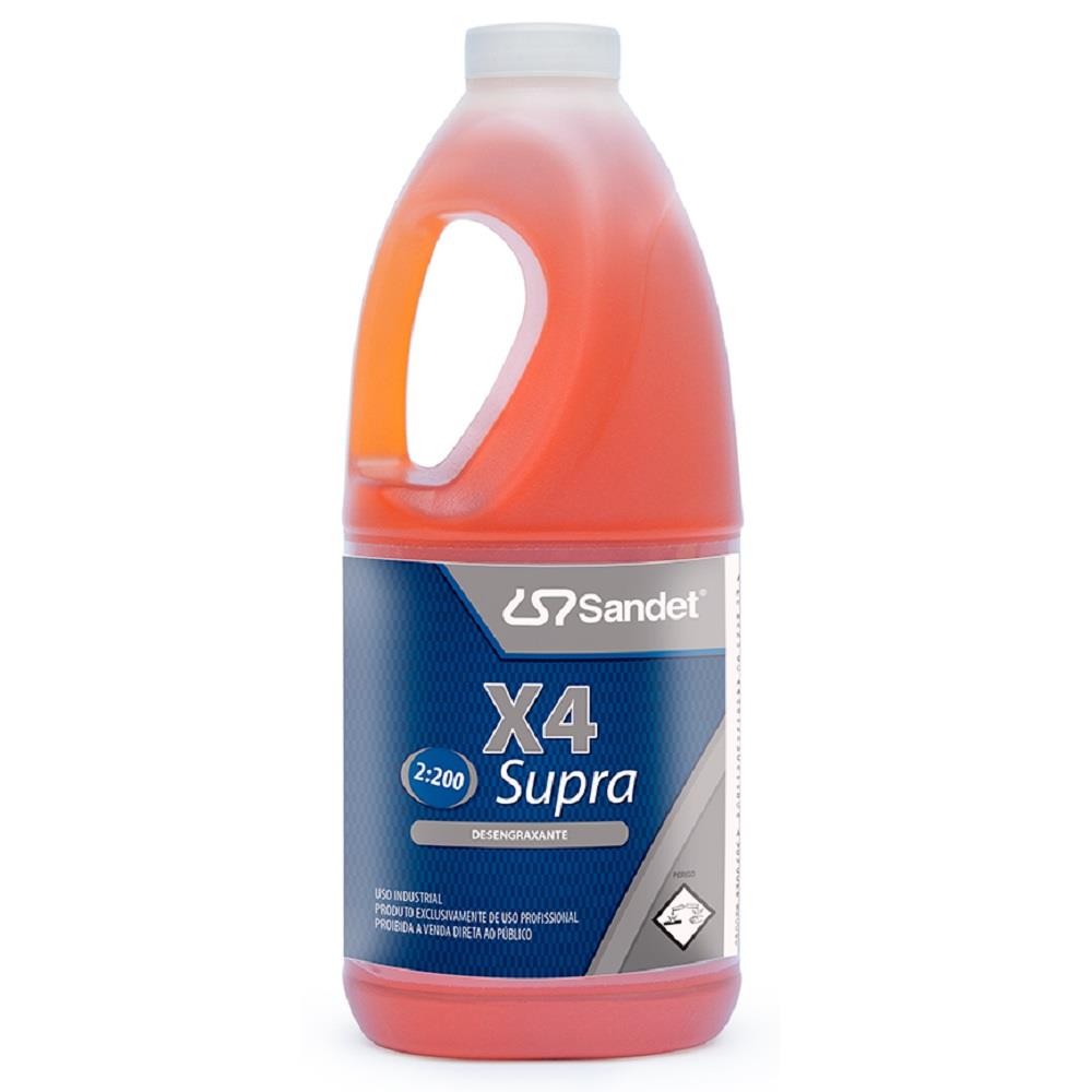 Desengraxante Alcalino X4 Supra 2 Litros Sandet