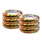 Kit 6 Fitas Crepe Automotiva amarela A128RA 18mm x 40m Adere