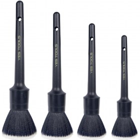 Kit com 4 Pinceis Premium para Detalhamento Automotivo Kers Yes Tools