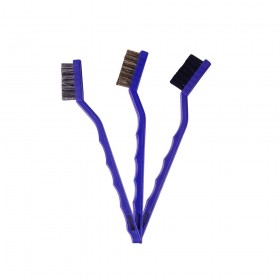 Kit 3 escovas para detalhamento Nylon Latão e Aço Vonixx