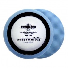 Boina de Espuma Azul Waffle Super Macia 7,5" com anel centralizador Buff and Shine