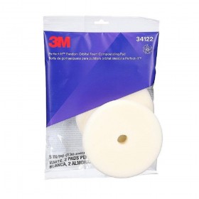 Kit 2 Boinas de Espuma Corte Roto Orbital Branca 5 Pol 3M