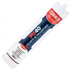 Selante PU Adesivo Poliuretano PU40 Branco 400g Cibra Flex