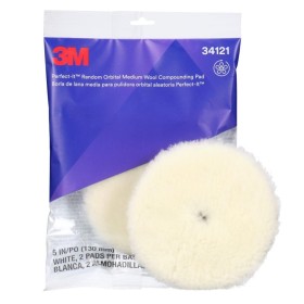 Kit 2 Boinas de Lã Corte Suave Roto Orbital Branca 5 Pol 3M