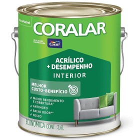 Tinta Acrílica Branco Coralar 3,6 Litros Coral