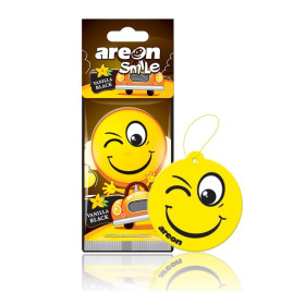 Aromatizante Automotivo Folha Smile Vanilla Black Areon